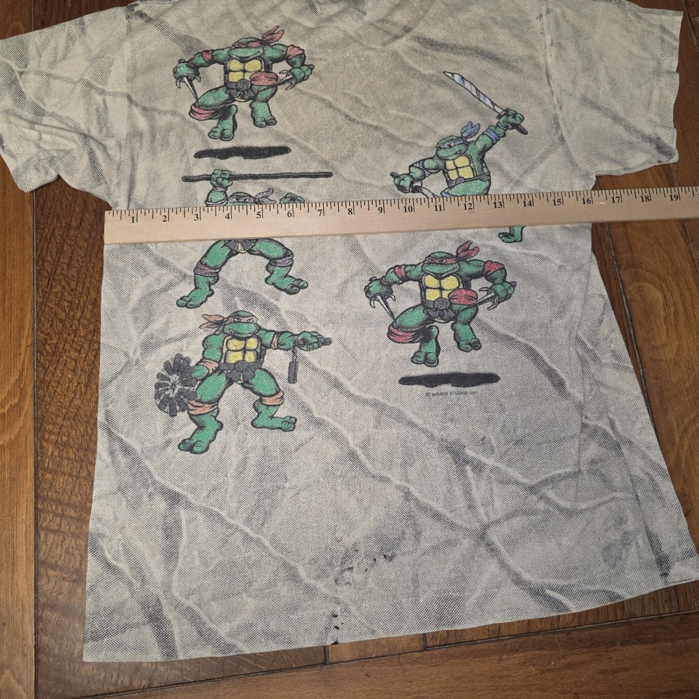 Vintage 1991' TMNT Teenage Mutant Ninja Turtles T-Shirt Rare Youth Large - Picture 4 of 11